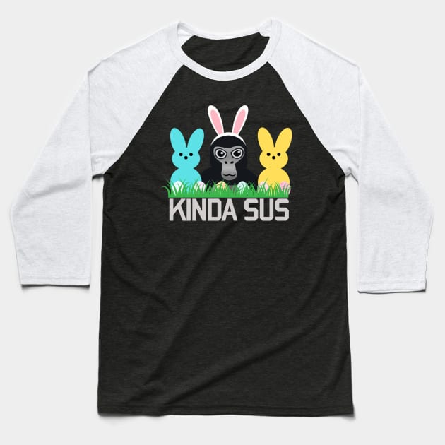 Gorilla Tag Kinda Sus Easter Candy Merch VR Gamer Baseball T-Shirt by gts